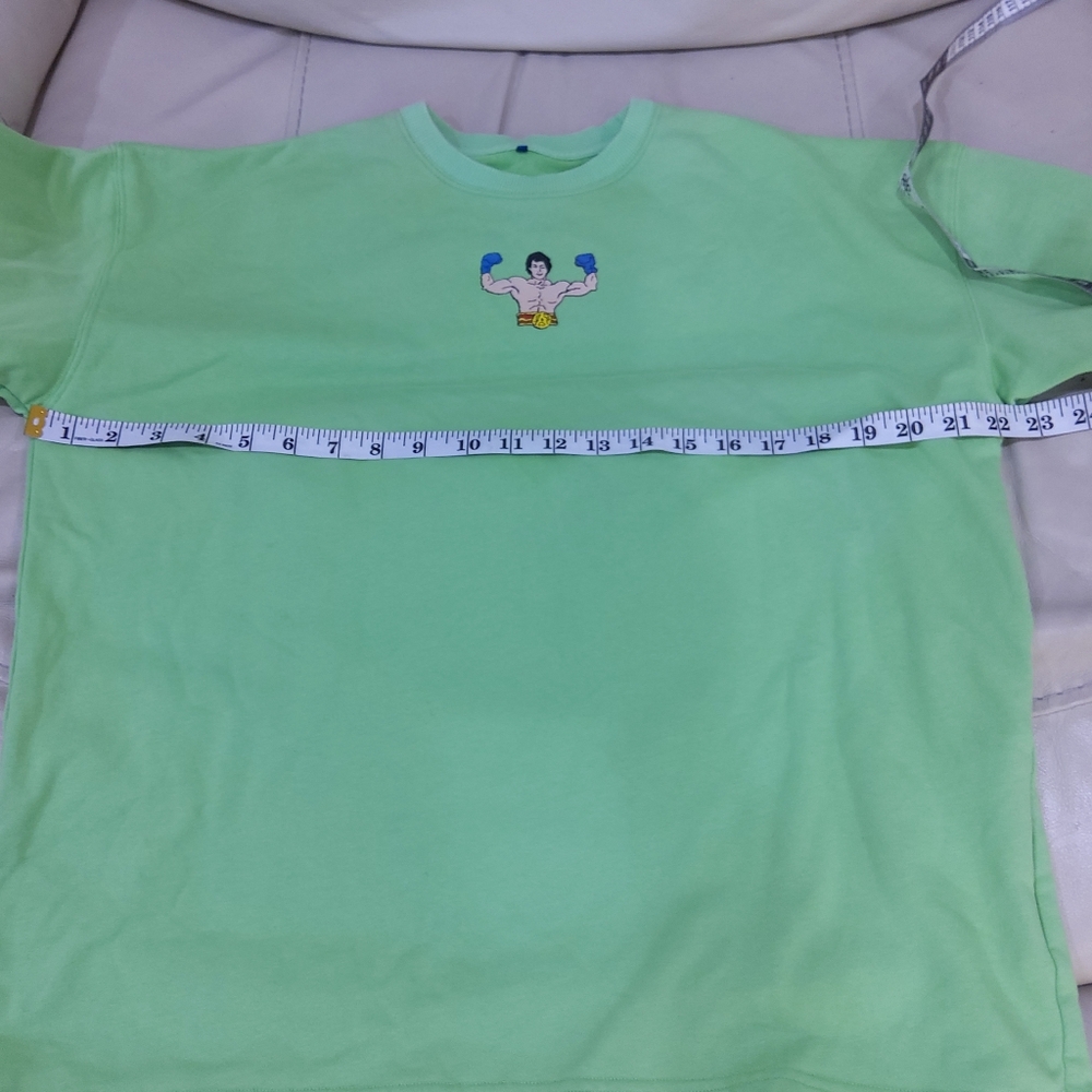 Ader Error Boxer print oversized neon green sweatshirt - Picture 9 of 9